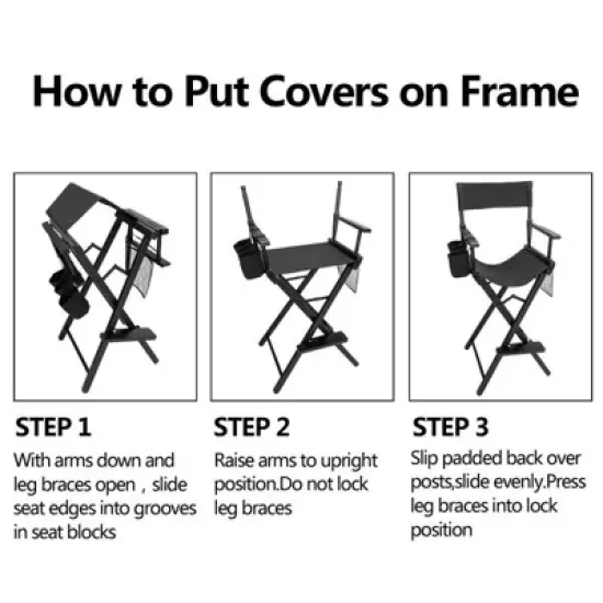 Karl Home Folding Director Chair Black image {6}