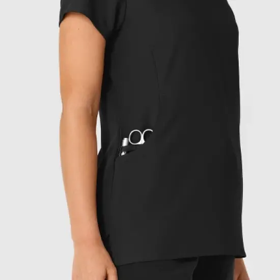 Wink Nova Women's Flex-n-Reach Shoulder Panel V-Neck Scrub Top image {6}