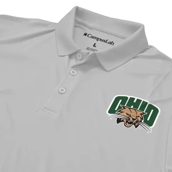 Men's Ohio University Adult Polo Left Chest Logo image {3}