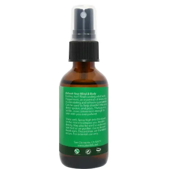 Plantlife Peppermint Mist &ndash; Aromatherapy Spray with Pure Peppermint Essential Oil &ndash; Cooling, Energizing & Clarifying &ndash; No Additives or Fillers &ndash; 2 oz image {2}