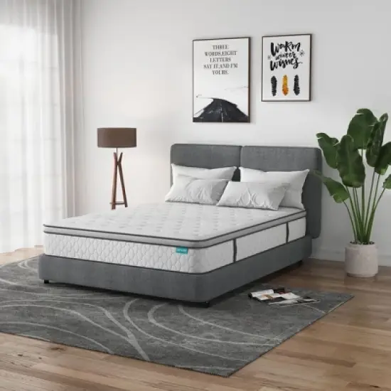 Serweet 12" 5-Zone Motion Isolation Hybrid Mattress - Compatible with Platform Bed, Box Spring, or Slat Base image {2}