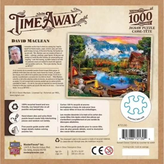 MasterPieces 1000 Piece Jigsaw Puzzle - Sunset Canoe - 19.25"x26.75" image {3}