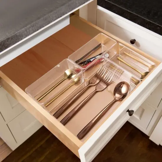 Sorbus Kitchen Drawer Organizer Set - Great Organization Solution for Any Kitchen Drawer - Store Utensils, Silverware, and More image {2}