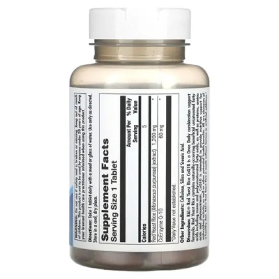 KAL Red Yeast Rice, CoQ-10, 1,200 mg/ 60 mg, 30 Tablets image {1}