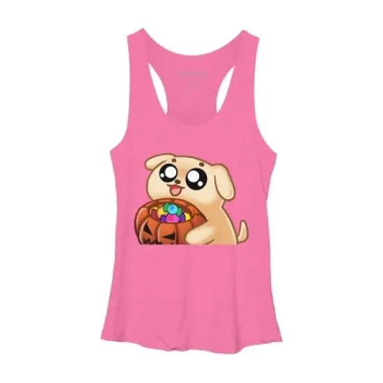 Women's Design By Humans Halloween Candy Pup By Puppers Racerback Tank Top image {6}