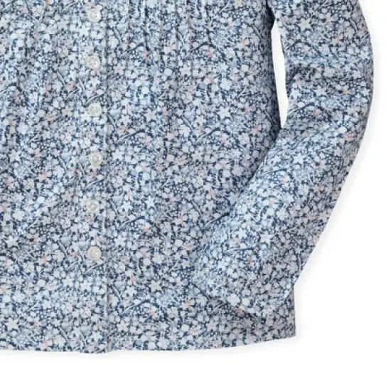 Hope & Henry Girls' Pleated Button Down Blouse, Infant image {2}