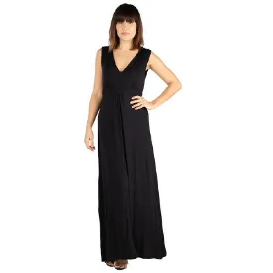 V Neck Maxi Womens Dress image {4}