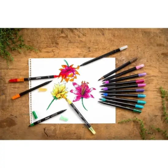 Crayola Signature 16ct Brush & Detail Dual Tip Markers - 32 Colors image {2}