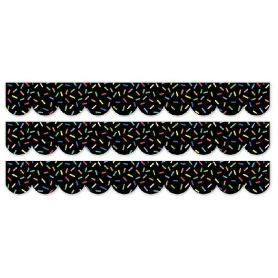 Creative Teaching Press&reg; Core Decor Sprinkles on Black EZ Border, Bulletin Board Border, 48 Feet Per Pack, 3 Packs image {3}