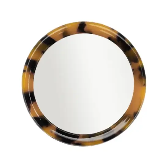 Unique Bargains Durable Round Handheld Makeup Mirror 1 Pc image {7}