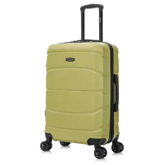 DUKAP Sense Lightweight Hardside Medium Checked Spinner Suitcase - Green image {16}