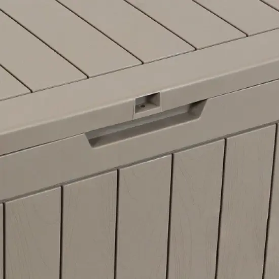 Sunnydaze Lockable Outdoor Small Deck Box with Storage and Side Handles - 32-Gal. image {8}