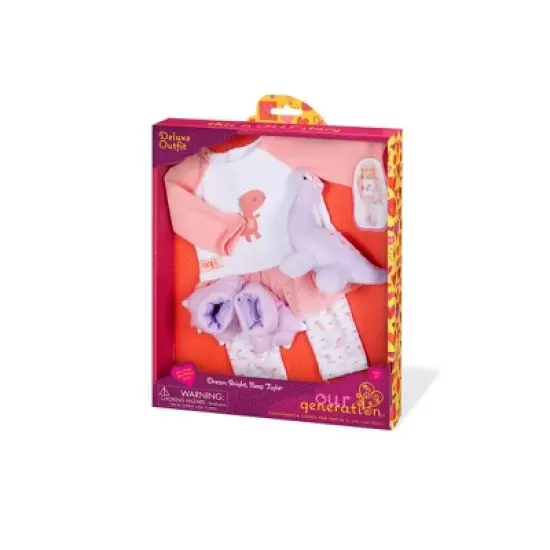 Our Generation Dinosaur Pajama Outfit for 18" Dolls - Dream Bright, Sleep Tight image {4}