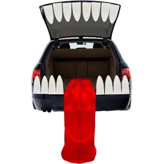 4E's Novelty Trunk or Treat Car Decorations Kit - Reusable Trunk or Treat Teeth with Huge Monster Tongue for Halloween Decorations Outdoor Use image {7}