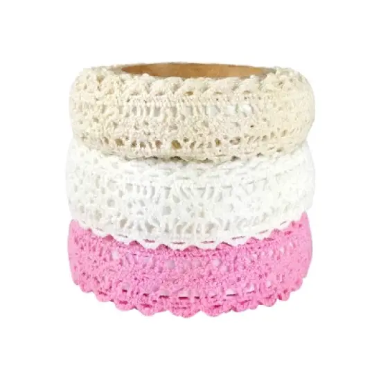 Decorative Lace Tape, 200cm L x 15mm W (set of 3) image {1}