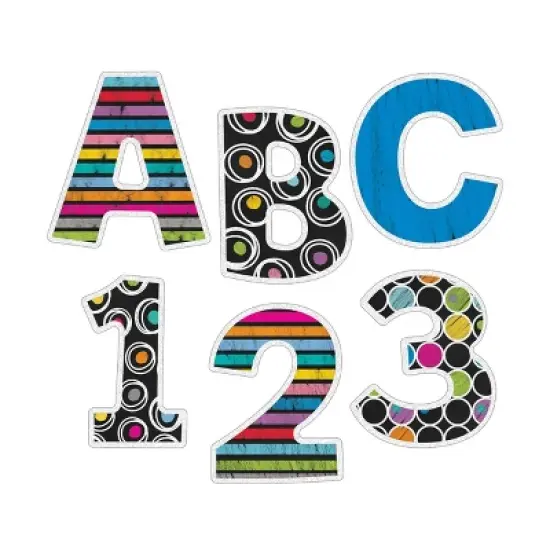 Carson Dellosa Education 4in Colorful Chalkboard Bulletin Board Letters (76 pieces) image {5}