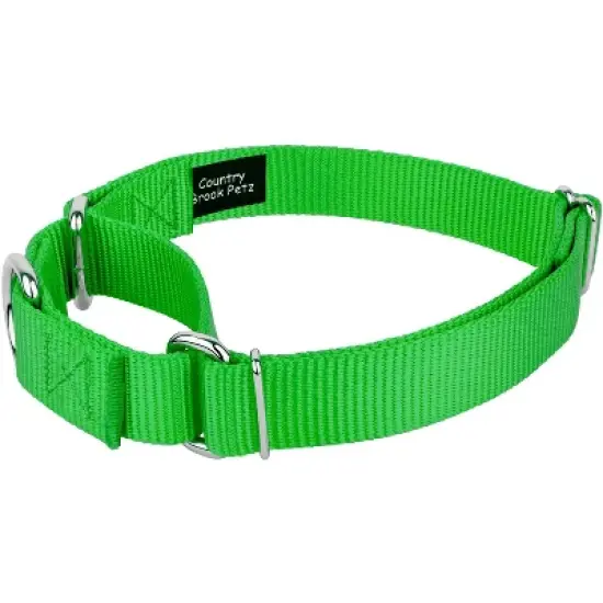 Country Brook Design Martingale Heavyduty Nylon Dog Collar and Double Handle Leash image {1}