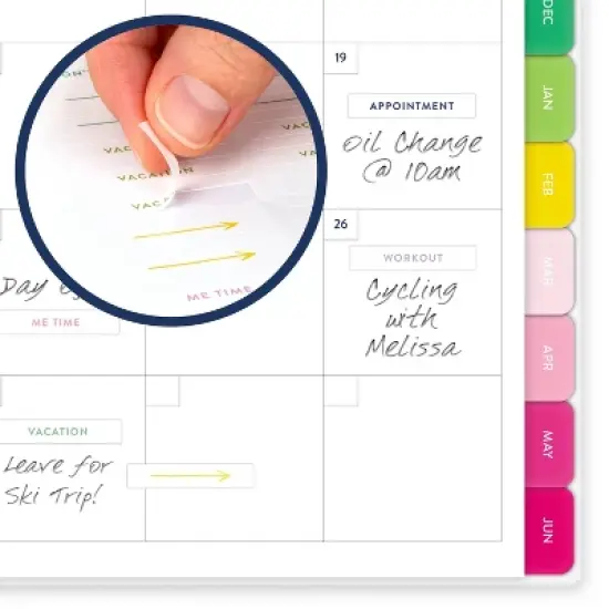 Emily Ley for At-A-Glance 2025-2026 Weekly/Monthly Planner 3/4"x9-3/8"x11" Happy Stripe image {5}