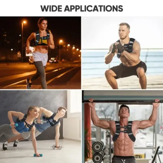 HOMLUX 30lbs Unisex Weighted Vest Fitness Gift for Men Women Strength Training Running Workout Equipment image {7}