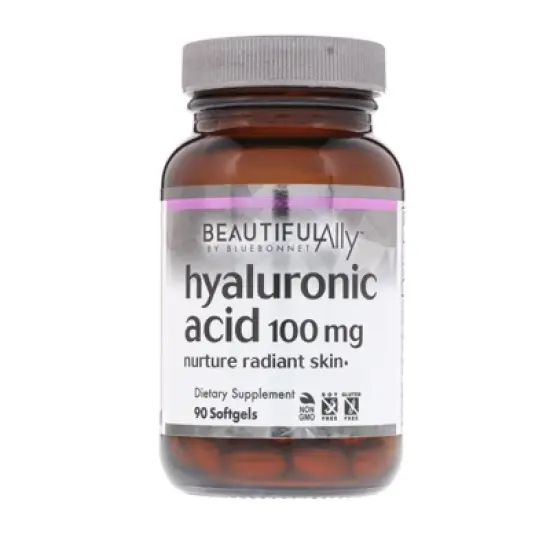 Bluebonnet Nutrition Beautiful Ally, Hyaluronic Acid, 100 mg, 90 Softgels image {3}
