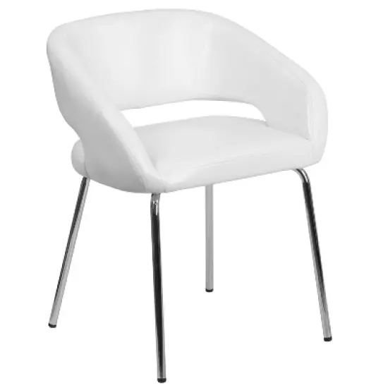 Flash Furniture Fusion Series Contemporary LeatherSoft Side Reception Chair with Chrome Legs image {14}