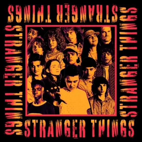 Men's Stranger Things Orange Group Shot Boxed Up Sweatshirt image {1}