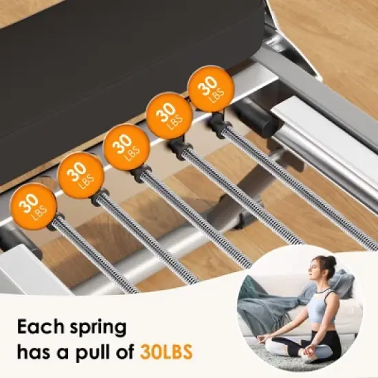 Dexmalle Foldable Pilates Reformer Machine for Home Use image {5}
