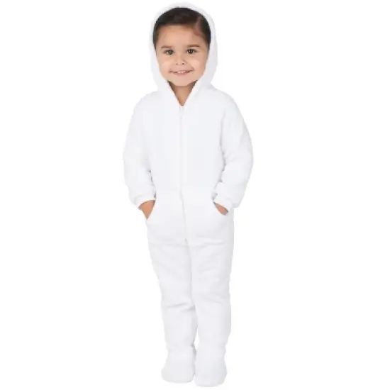 Footed Pajamas - In The Clouds Infant Hoodie Chenille Onesie image {1}