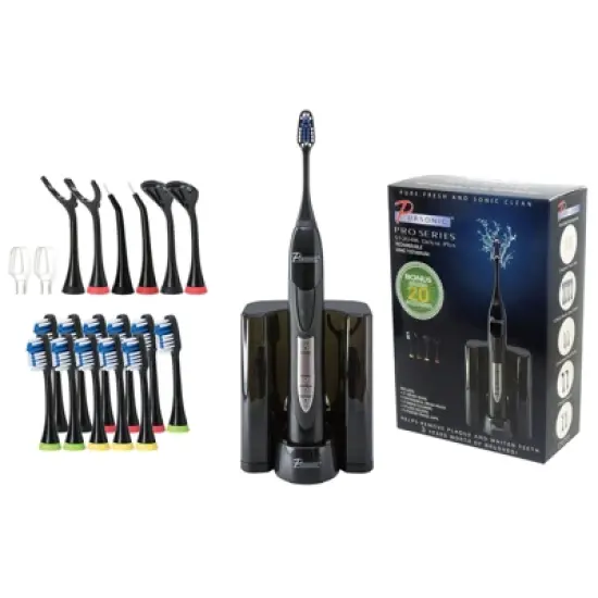 Pursonic Rechargeable Electric Toothbrush with Bonus Value Pack image {3}