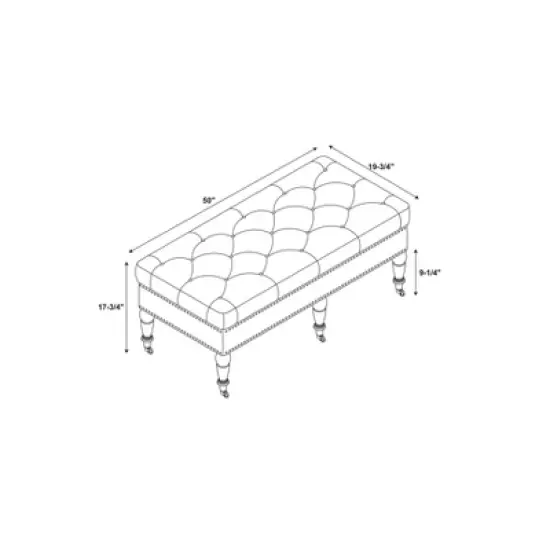 50" Isabelle Bench Blue - Linon image {6}