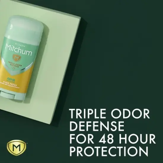Mitchum Women's Triple Odor Defense Invisible Solid Antiperspirant Deodorant - Pure Fresh - 2.7 oz image {3}