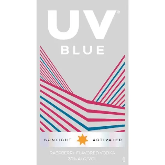 UV Blue Raspberry Flavored Vodka - 750ml Bottle image {1}