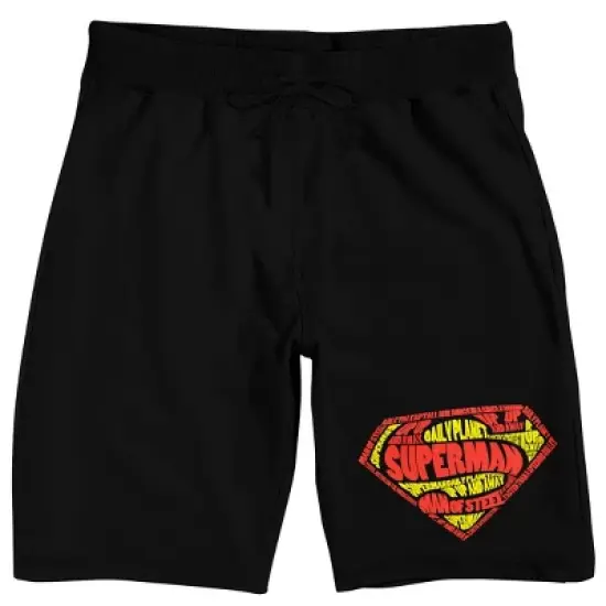 Superman Flying Text Men's Short Sleeve Shirt & Sleep Shorts Set image {3}