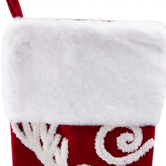 Northlight Reindeer and Snowflake Embroidered Christmas Stockings - 20" - Set of 3 image {7}