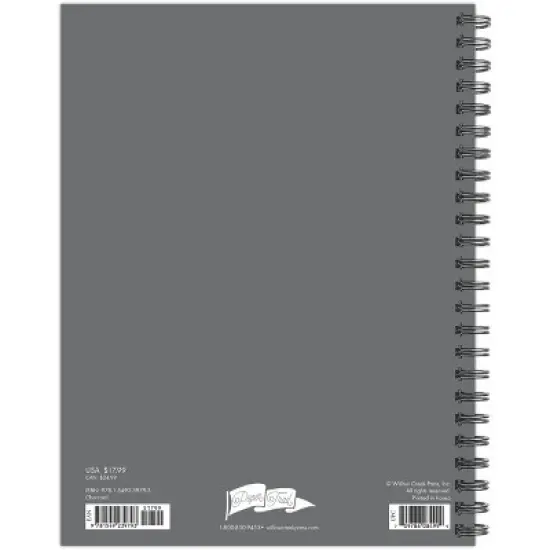 Willow Creek Press 2024 Weekly Planner 8.5"x6.5" Softcover Charcoal image {1}
