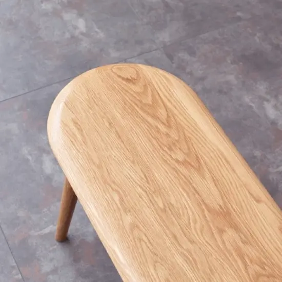 Dexmalle Oak Wood Dining Bench image {4}