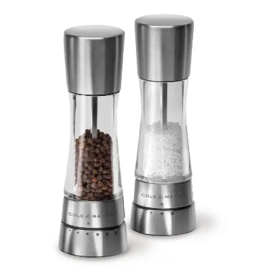 Cole & Mason 7" Stainless Steel Salt and Pepper Mill Gift Set: Pepper Grinder, Lifetime Warranty, 2-Piece Set image {11}