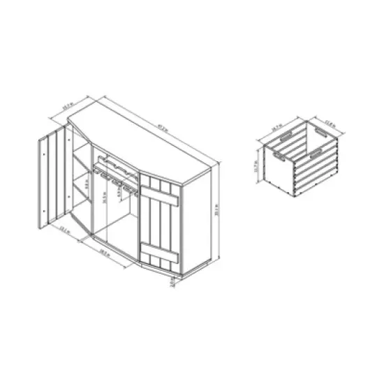 Candy Plank Inspired Dining Buffet with Removable Crate Reclaimed Oak - HOMES: Inside + Out image {7}