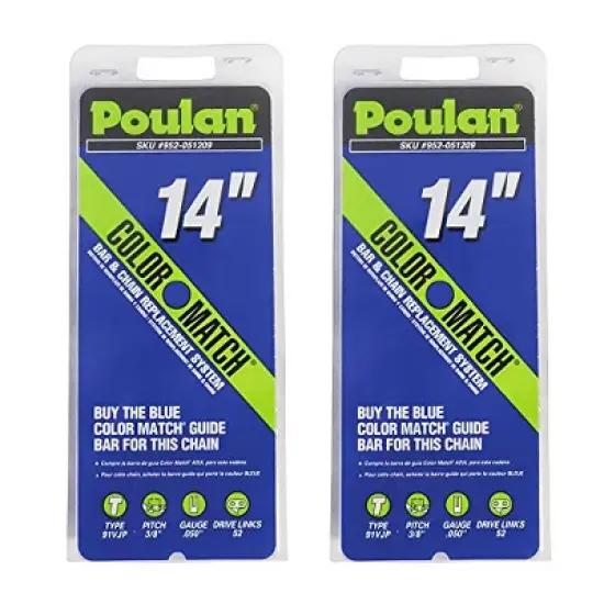 Poulan Chainsaw 2 Pack Cutting Chain 52DL - 581562101-2PK image {1}