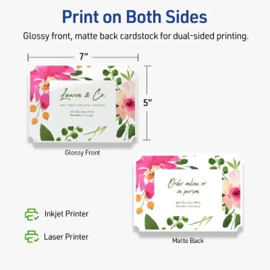 Avery Glossy White Invitation Cards, 5" x 7" Rectangle Scalloped Edge image {5}