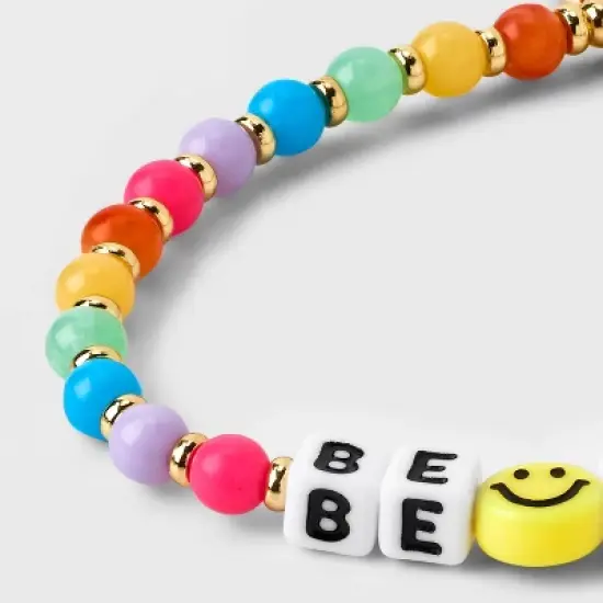 Little Words Project Be Happy Beaded Bracelet image {4}