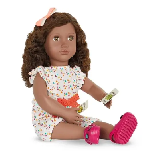 Our Generation Nahla with Storybook & Accessories 18" Posable Gardening Doll image {3}