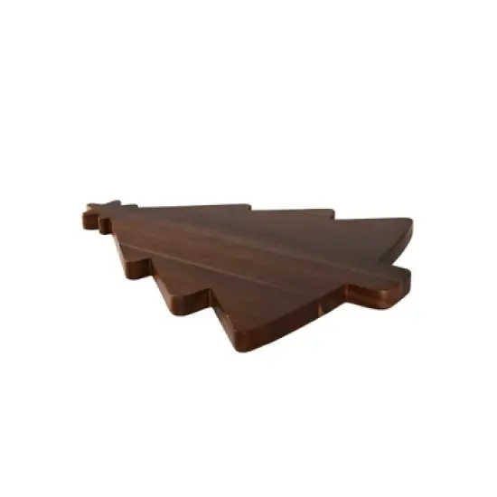 Slickblue Christmas Tree Shaped Acacia Wood Board 12.75"x16" - Holiday Appetizer Tray & Kitchen Gift image {2}
