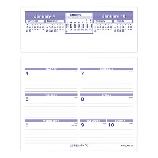 Flip-A-Week Desk Calendar and Base, 7 x 5.5, White Sheets, 12-Month (Jan to Dec): 2026 image {1}