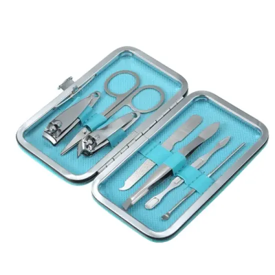 Unique Bargains Personal Care Stainless Steel Nail Clipper Cleaner Cuticle Grooming Kit Manicure Set 6 in 1 image {5}