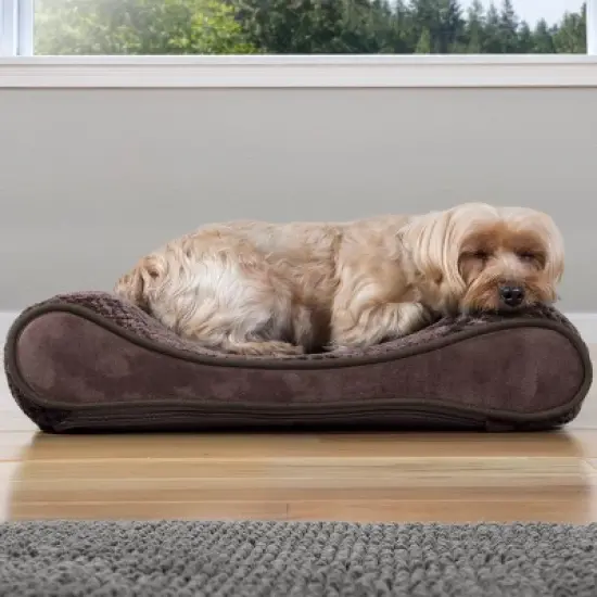 FurHaven Minky Plush & Velvet Luxe Lounger Orthopedic Dog Bed image {2}