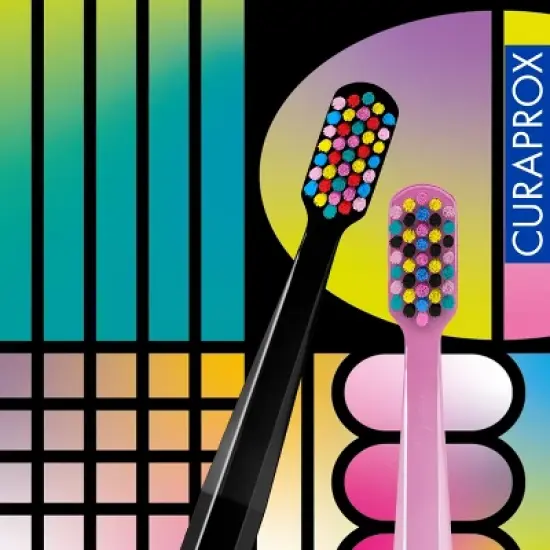 Curaprox CS 5460 80's Edition, Ultra Soft Toothbrush for Gentle and Powerful Daily Cleaning, 2 pcs image {4}