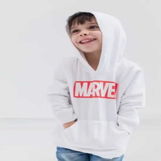 Marvel Comics Iconic Logo Fleece Pullover Hoodie Toddler to Big Kid  image {1}