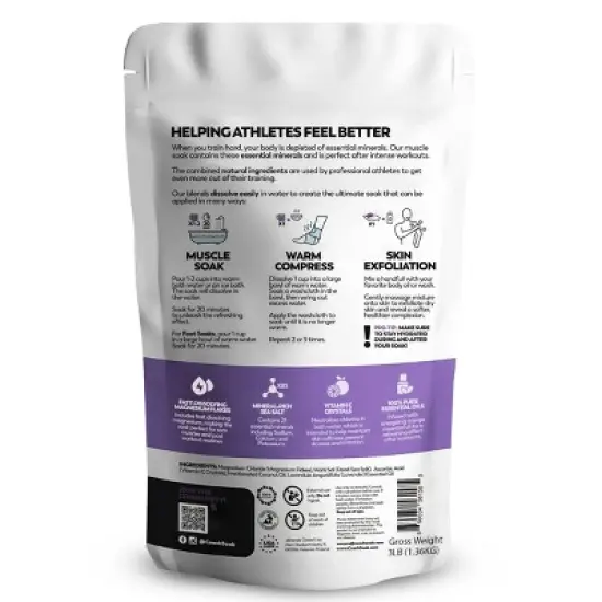 Coach Soak Muscle Recovery Lavender Bath Soak - 3lb image {1}