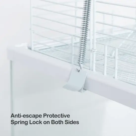 OIIBO 3 Tiers Large Hamster Cages Glass, Heightened Wire Topper with Two Shelf and Two Ladders Ramps, Openable Top, Easy to Clean Removeable image {2}